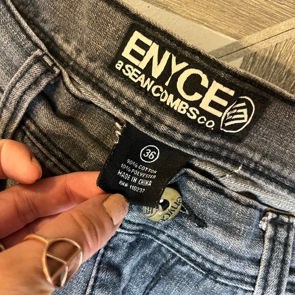 Enyce Sean Combs Co Mens Jeans Size 36Wx30L Charcoal Gray Denim Pants - Picture 9 of 9